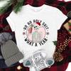 Ho Ho Ho Weihnachtsshirt mit kurzen Ärmeln für Damen Weihnachtsmannmütze Totenkopf Street Style Kleidung Damen Trendiges Neujahrsshirt