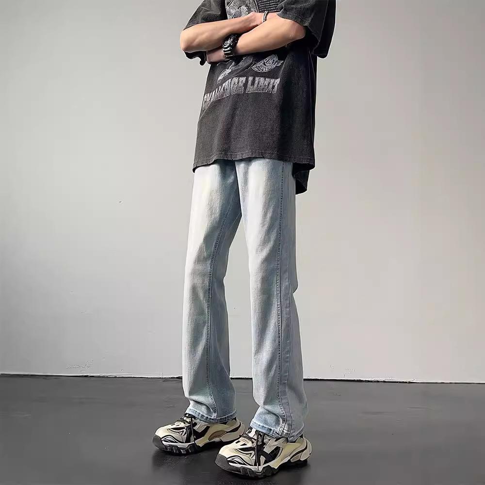 American Retro Jeans Men's Autumn Casual Pants Trendy Brand Boys American High Street Trousers Versatile Straight Pants Trendy