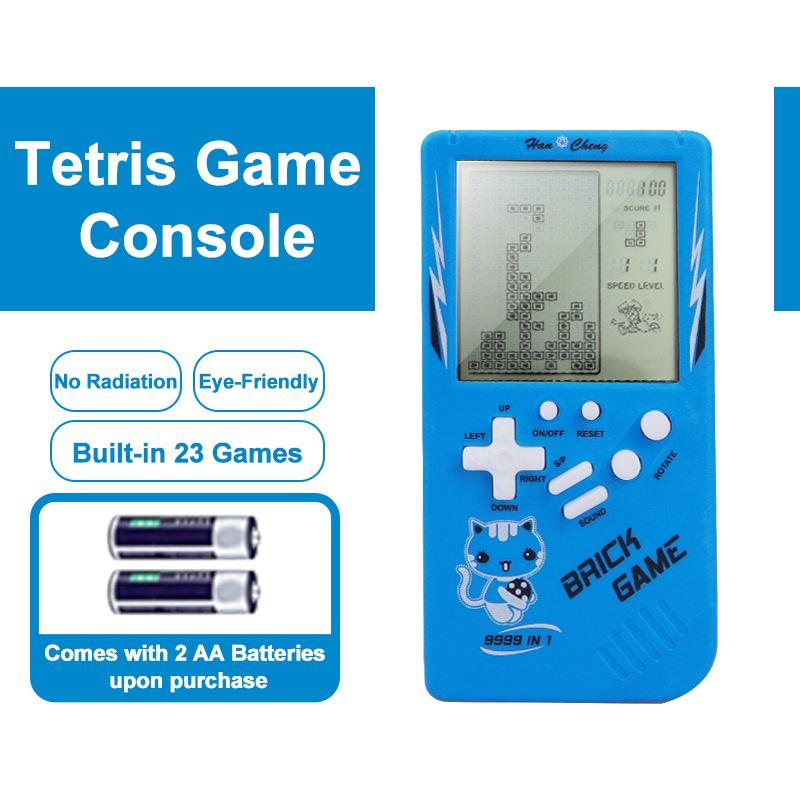 Retro Tetris Handheld Game Console with Large Screen for Kids - Retro 80s/90s Classic Electronic Toy