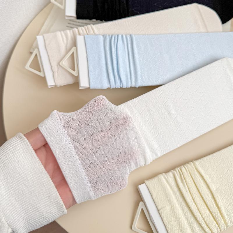 Spring and Summer Lightweight Children's Silk Bamboo Silk Solid Color Multi-Purpose Mid-Calf Socks Breathable Layered Socks Without Bones