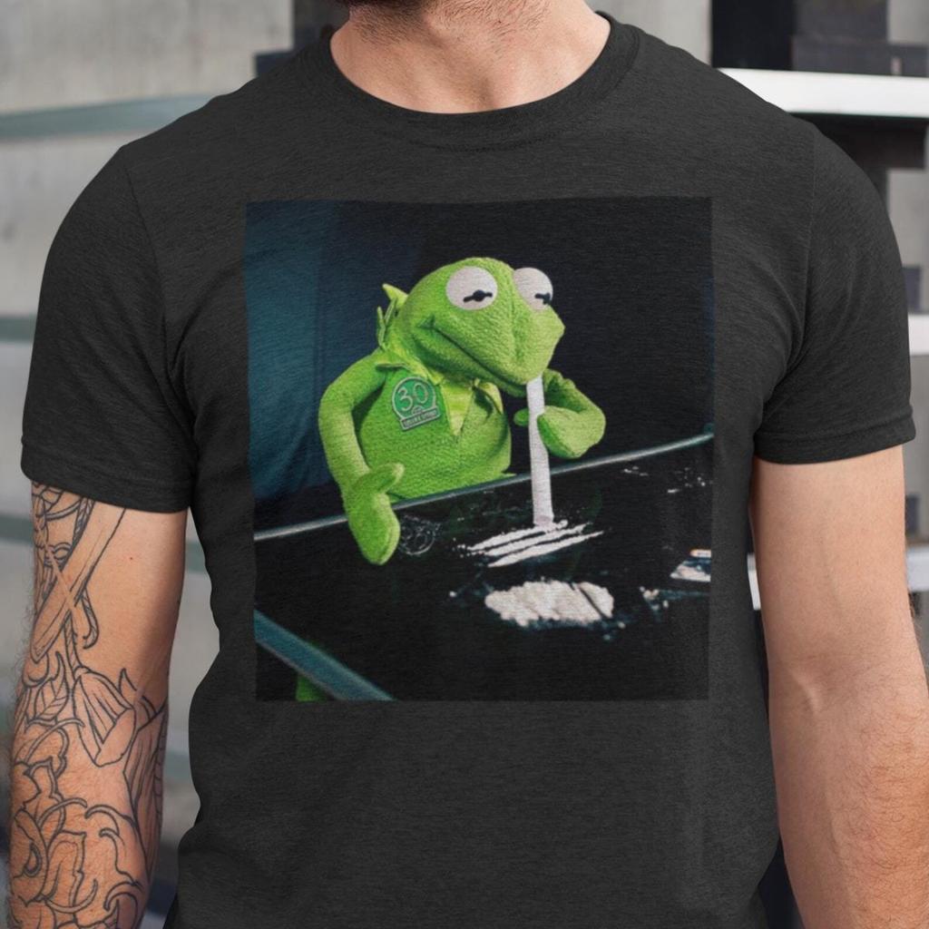 Frog Cocaine Drug Hipster Funny Narcos T Shirt Meme Gift Funny Top Tee Style Unisex Gamer Movie Music