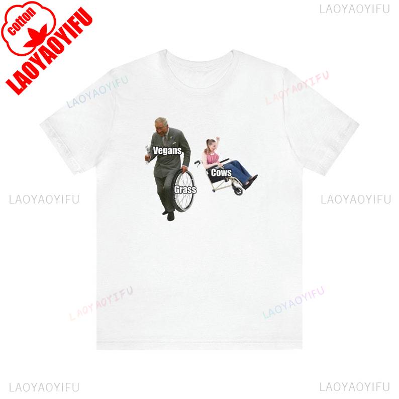 Vegans Unisex TShirt YK Funny Meme Weirdcore Clothing Oddly Specific Ironic Tops Summer Fashion Casual Comfort Soft Cotton Tee