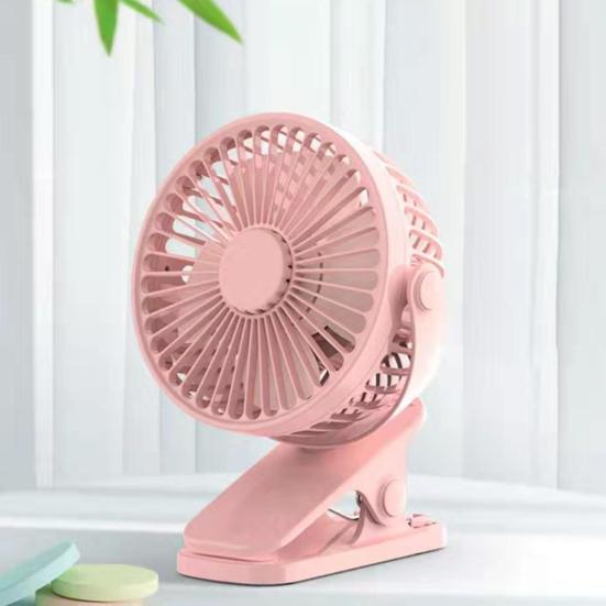 Desktop Fan Clip Type USB Powered/Rechargeable 360 Degree Rotatable Small 3 Speeds Low Noise Large Airflow Mini Fan Home Supplies