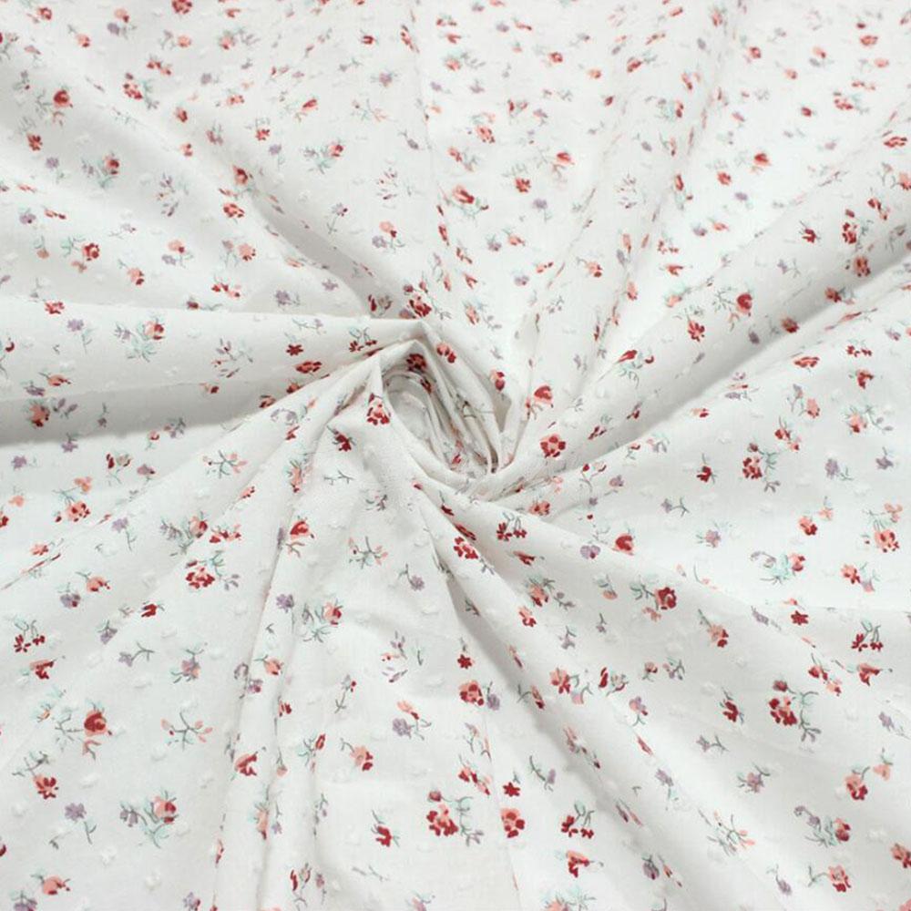 150CM Wide Pink Rose Flower Jacquard 100% Pure Cotton Fabric For Kids And Women's Clothes Household Handmade Cloth DIY Fabrics