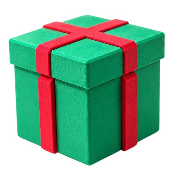 Durable Pla Christmas Ornaments 3D Printed Surprise Gift Box, Funny Interactive Fidget Toy with Parent Child Toys Teeth Design, Holiday Desk