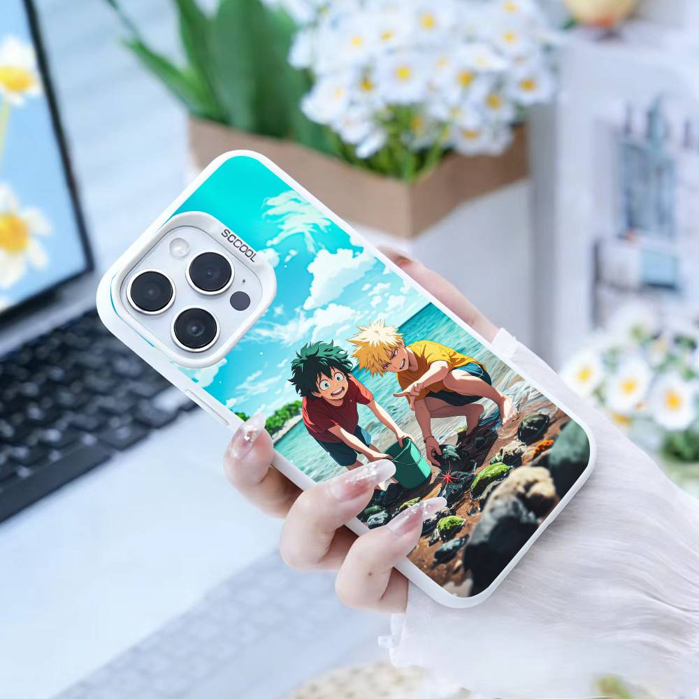 Katsuki Bakugo p-Hero Academia Phone Case For iPhone 17,16,15,14,13,12,Pro MAX Black Matte Shockproof Cover