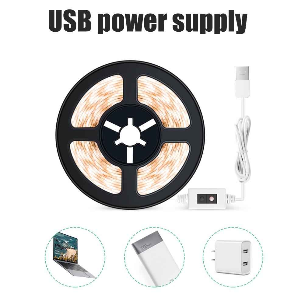 Waterproof LED Strip Smart Hand Sweep Sensor Light Bar USB Stepless Dimming Lighting Strip for
