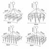 Stainless Steel Drying Racks Windproof Multi-clip Hangers Socks Bras Underwear Towel Hangers Anti-rust Clothes Hook Hangers