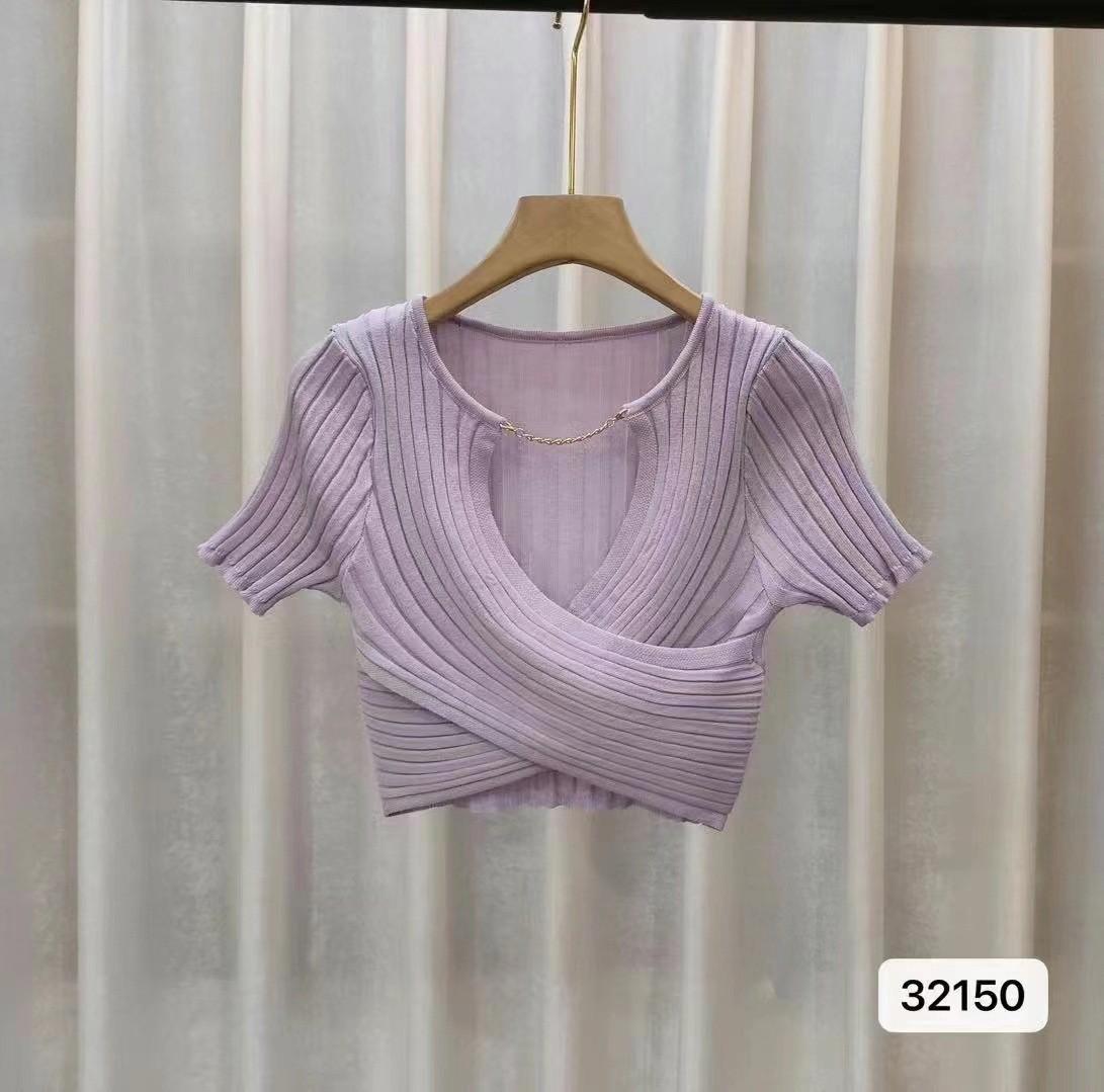 

Женский однотонный топ без рукавов с пупком One Size фиолетовый