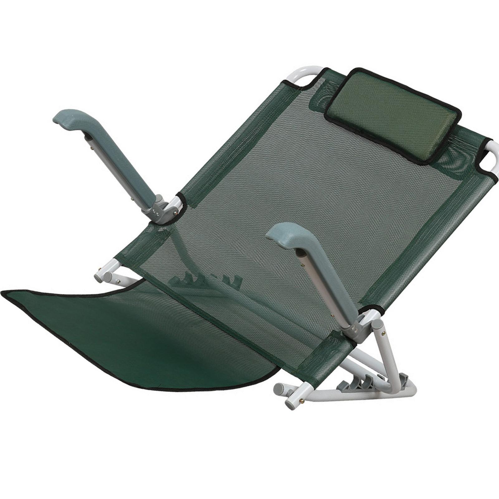 

Регулируемая спинка кровати, портативная складная спинка для сидения с подушкой для головы для пляжа на открытом воздухе, зеленая зелёный