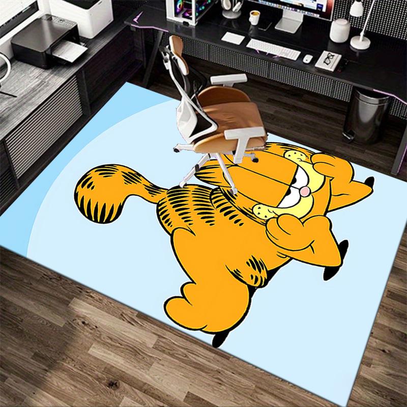 Garfield'S Lazy Pose Carpet For Playroom Bedroom Living Room Sofa Home Decorkids Game Area Rug Nonslip Floor Mat