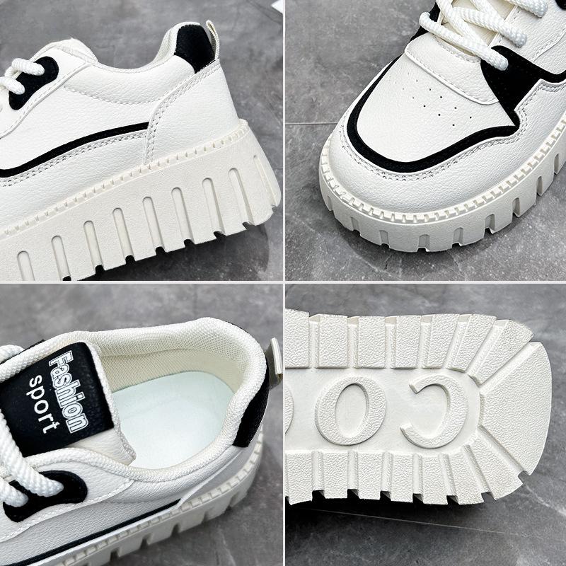 Autumn Easy Wear Shoes New INS Sports Running Female Student Thick Bottom Heighten Casual Shoes