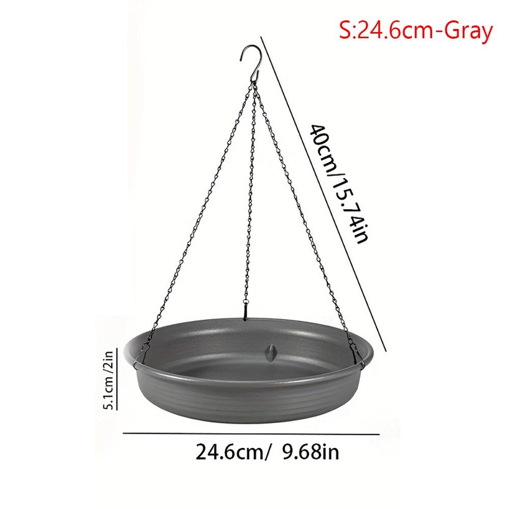 

Ванночка для птиц большой вместимости, достаточно места, поддон для душа для птиц, прочная подвесная кормушка для птиц, двор S-Gray