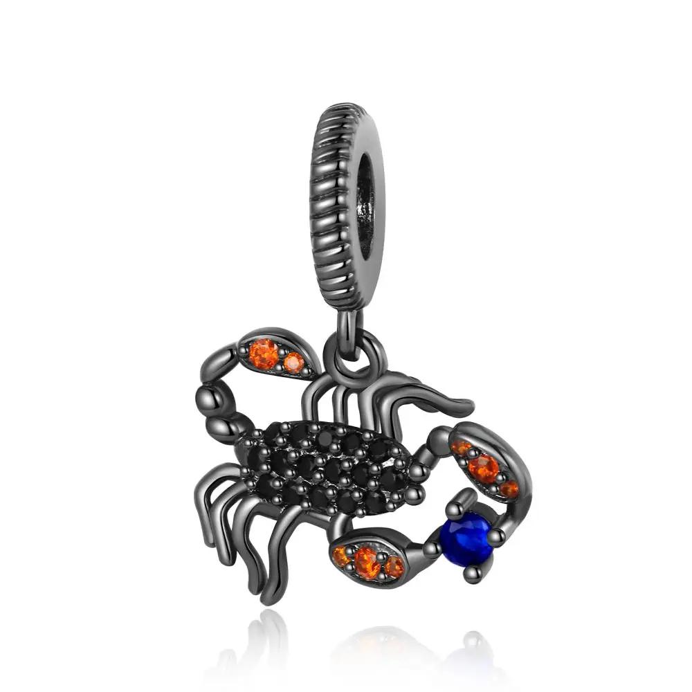 Original Copper Halloween Black Cat Spider Skull Pumpkin Ghost Beads Charms For Pan Bracelet Diy Jewellery