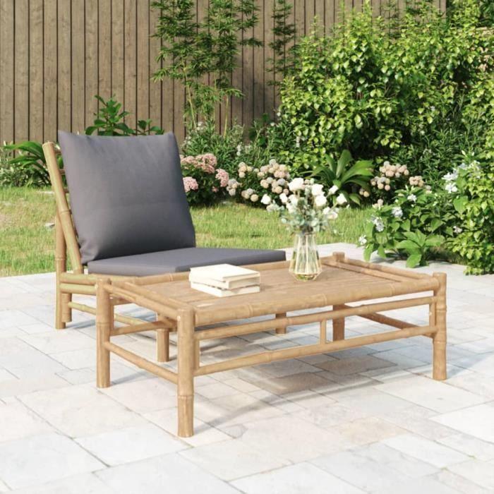 VidaXL Table basse de jardin 100x55x33 cm bambou 363456