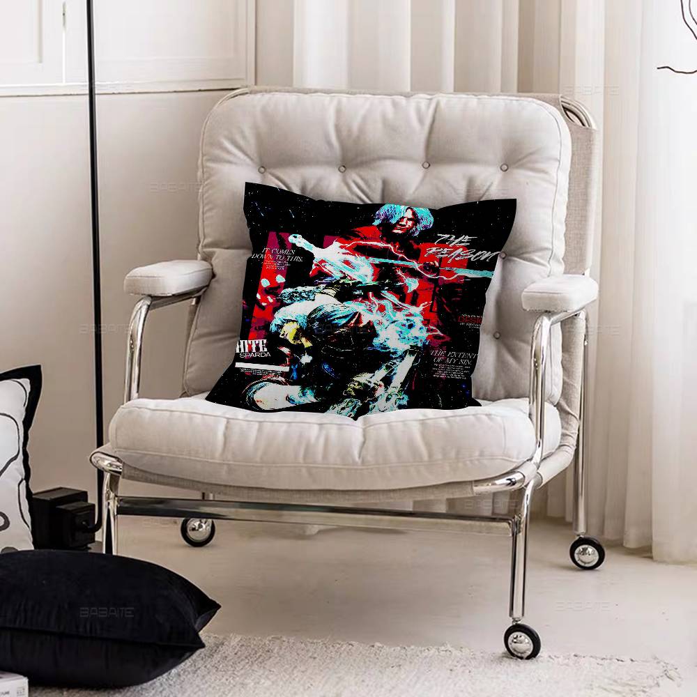D-DevilS May Cry-S Cushion Cover Polyester Sofa Cushions Decorative Throw Pillows Home Decoration Pillowcover