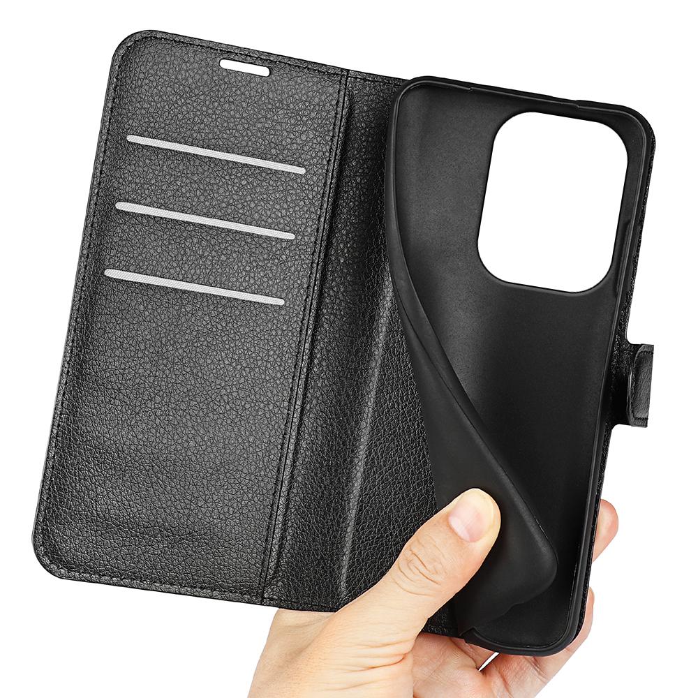 For Xiaomi Redmi Note 13 Pro 4G/Poco M6 Pro 4G Case Litchi Texture Leather Phone Cover with Wallet