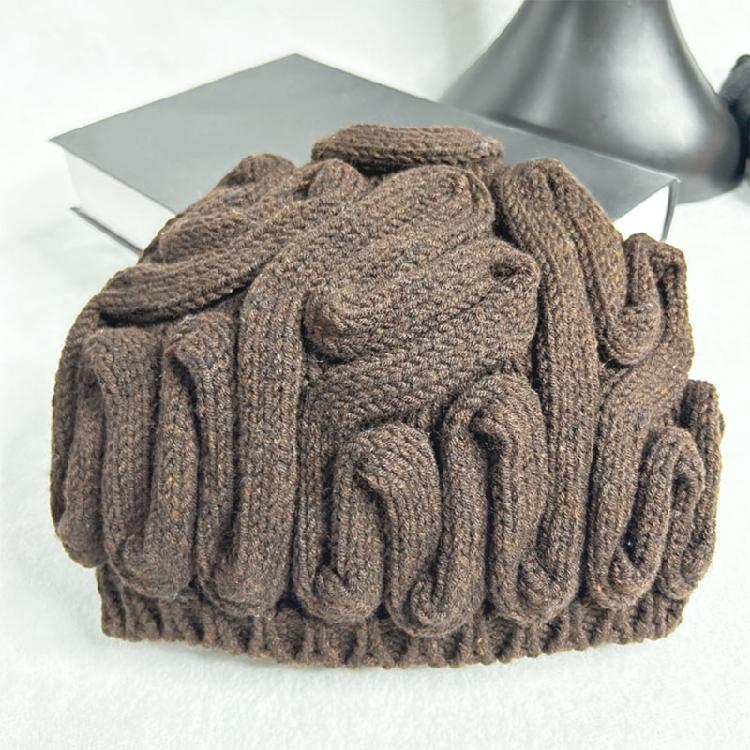 Winter Warm Novelty Hat for Adult Cerebrum Hat Pullover Skull Hat for Outdoor Activity Halloween Dressingup Headwear
