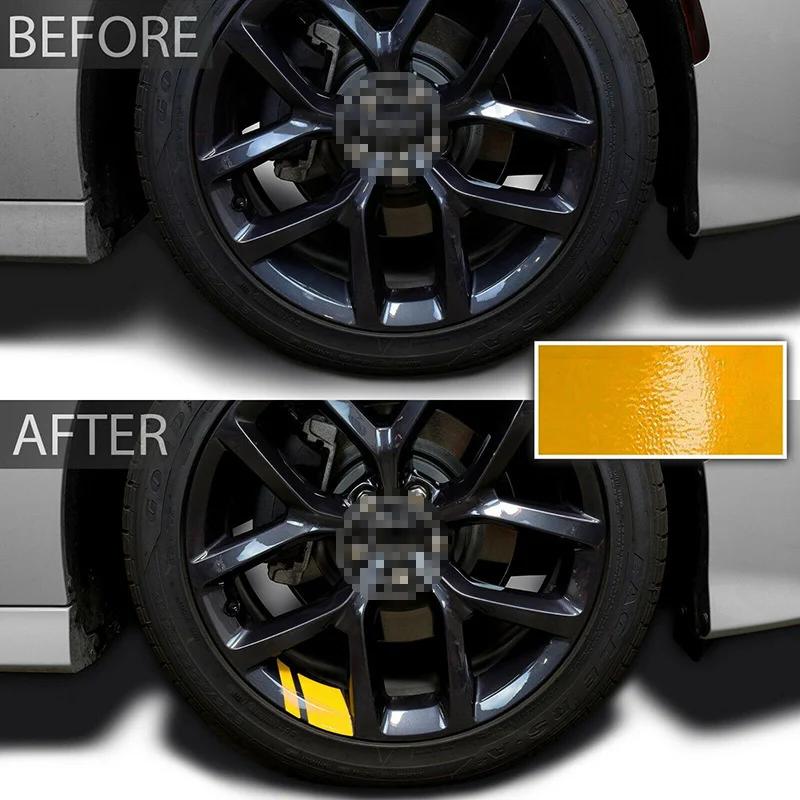 1/4pcs Car Sticker Reflective Car Wheel Rim Vinyl Warning Sticker Mark Stripe Racing Wheel Hub Decals for Decorative Car Sticker