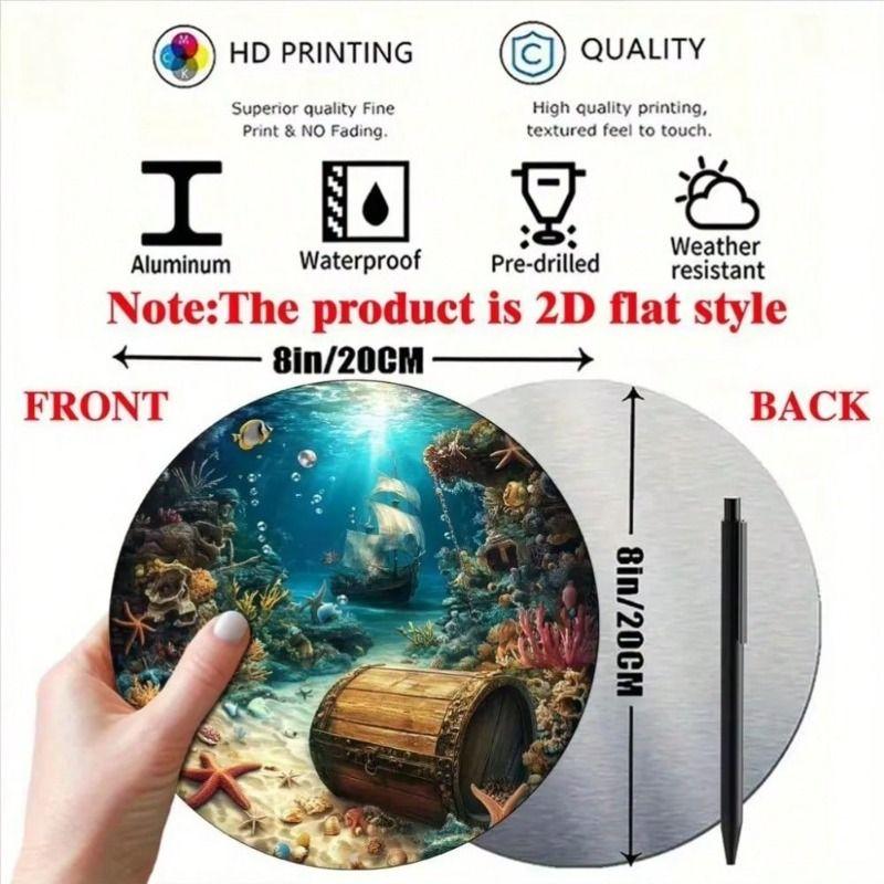 Retro Metal Tin Sign Round Wall Art Home Decor Bedroom Living Room 20x20cm