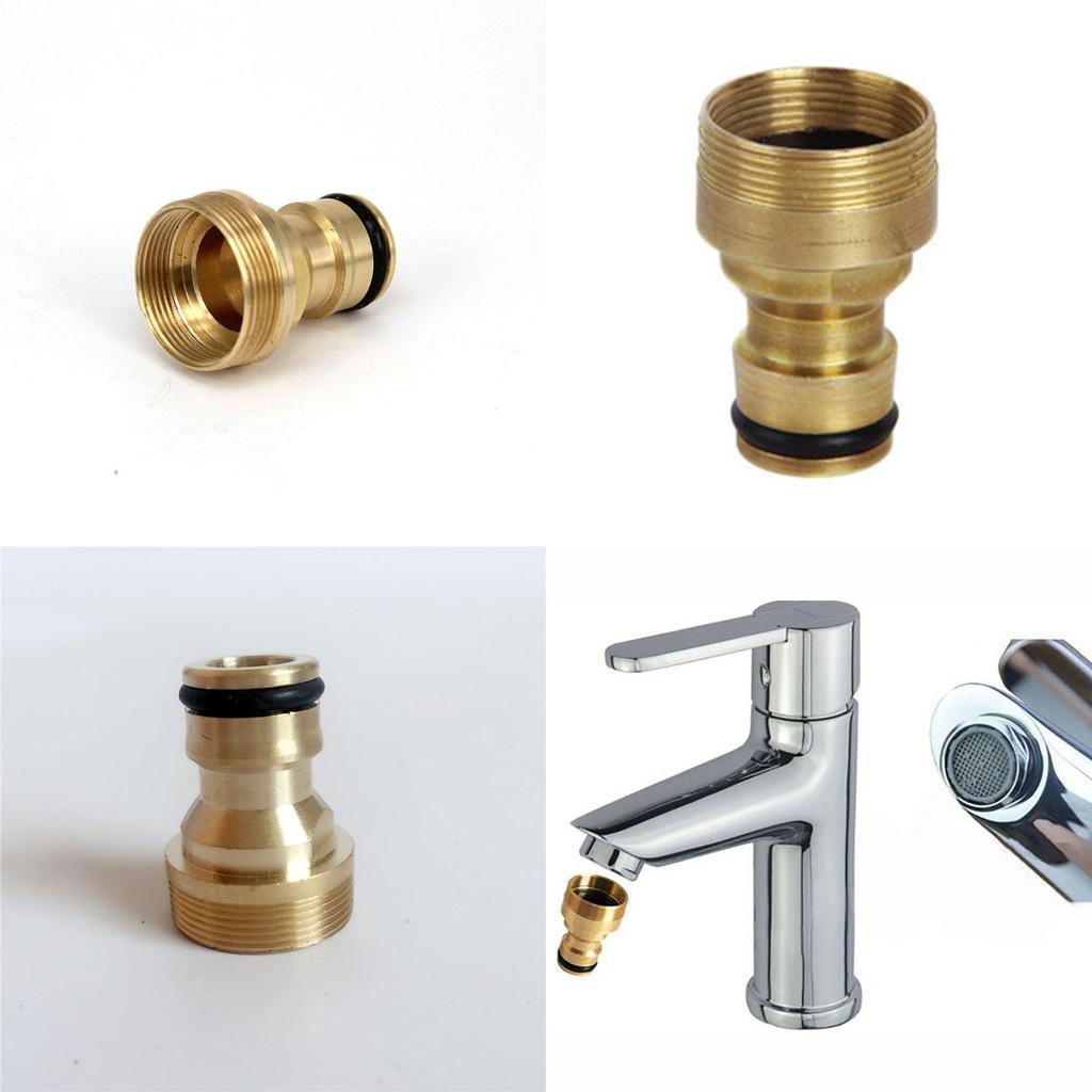 Premium Solid Brass Hose Pipe Connector With Classic Gold Finish For Effortless Watering