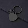 Heart-Shaped Engravable Metal Keychain Gift with Laser Color Printing