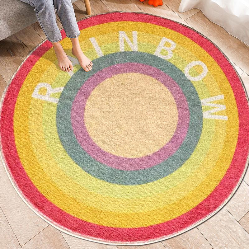 Мультяшный круглый ковер, утолщенный кашемировый ковер, ковер для гостиной, спальни, напольный коврик, детский круглый ковер, декор для спальни diameter 40cm