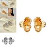 Stylish Vintage Floral Earrings With Eye-catching Gold Plated Design Perfect For Fall 2024