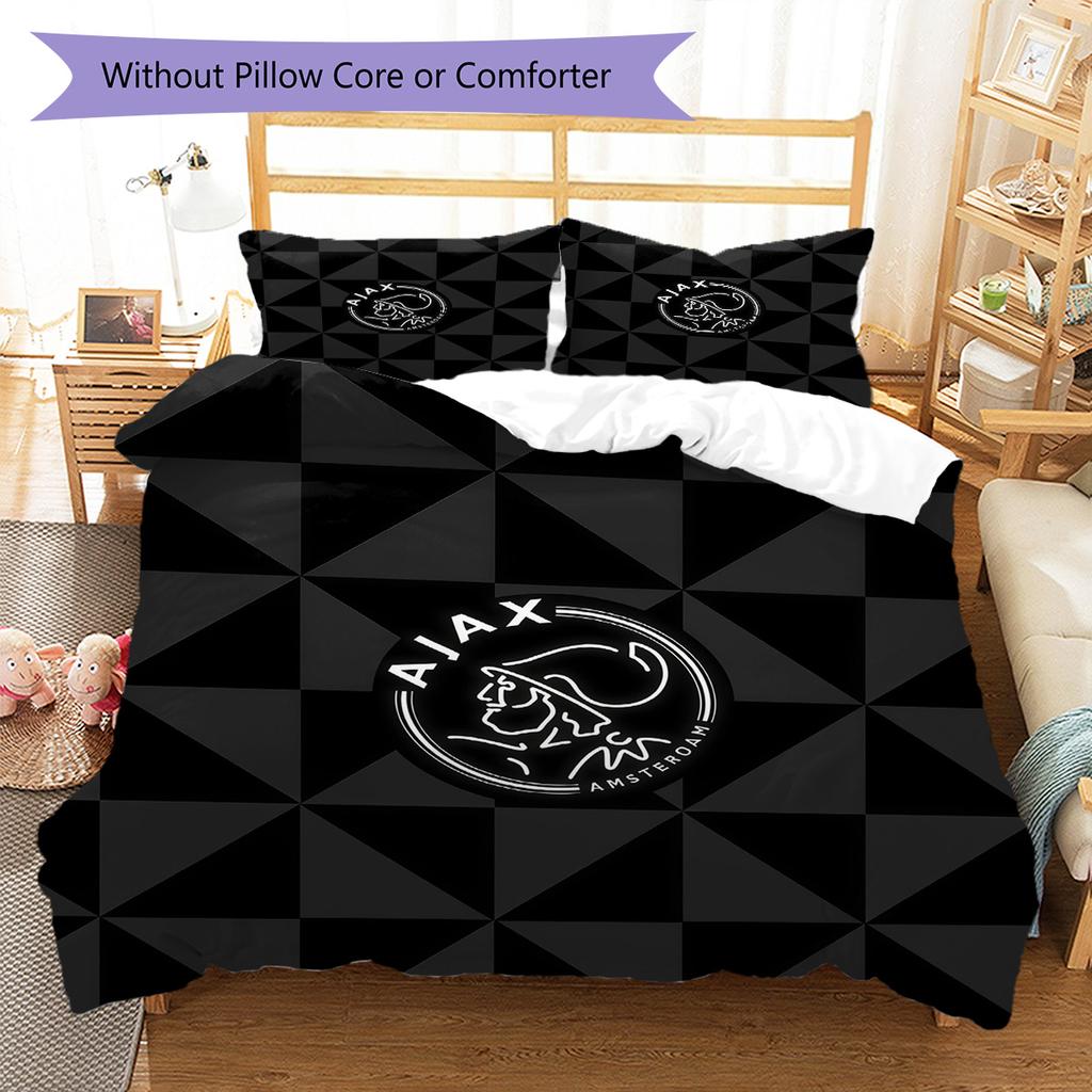 AFC Ajax Amsterdam Bedding Quilt Set Quilt Cover Pillowcase Home Decoration Birthday Gift (1 * Duvet Cover + 2 * Pillowcase, Without Core)