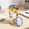 Car Tumbler 591ml Autumn Maple Leaf Elements Straw Cup Tumbler With Lid Hot Cold Cup Insulated Travel Cup Straight Tumbler