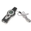 Termometro a luce LED con lente d'ingrandimento per bussola portachiavi con fischio di sopravvivenza all'aperto 7 In1