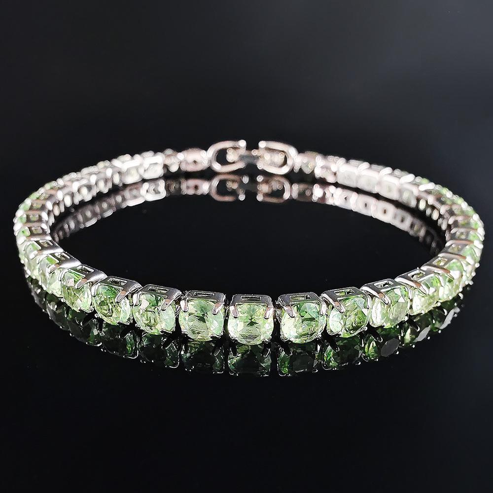Bracciale Tennis Hip-Hop Zirconi Multicolore - Senza Sbiadire, Design Full Diamond