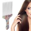 2PCS Professional Grade Hair Pick Combs Stainless Steel Wide Tooth Comb  Curly Hair