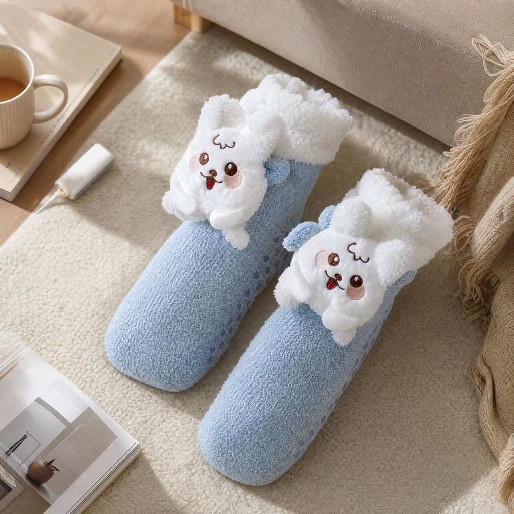 Unisex Heated Floor Socks Christmas Foot Warmer Slipper Socks for Home