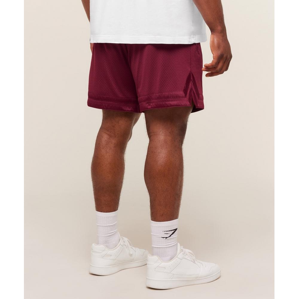 Gymshark Campus Mesh Shorts Rich Maroon A1c1i Nbzq