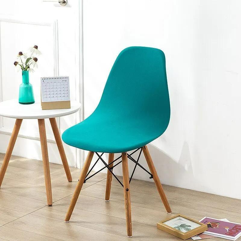 1pc Washable Armless Shell Chair Cover Removable For Shell Chair Seat Cover Home Hotel Banquet