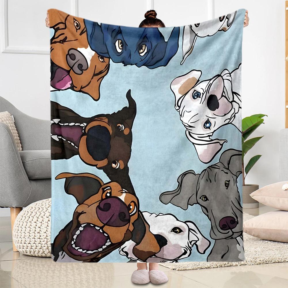 Chihuahua Photo Collage Flannel Blanket,Lightweight,Office Blanket,Sofa Blanket,Comfortable Blanket