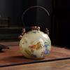 Ru Kiln Hydrangea Flower Beam Pot Teapot Tea Ware Household Ceramic Tea Set Tea Making Single Pot Open Film Can Raise Teapot
