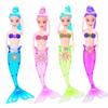 Mermaid Doll Toy Waterproof Flash LED Light Swimming Baby Kid Girls Movable 1pc