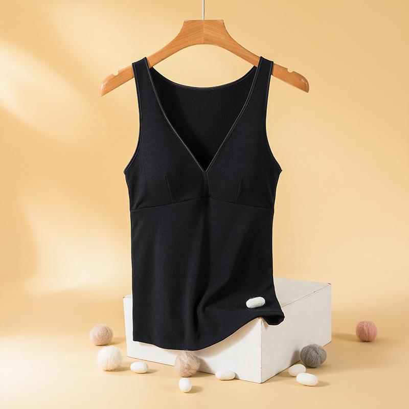 

Женский зимний жилет с V-образным вырезом и нагрудными накладками, бархат с двойным начесом и нижнее белье из утолщенного немецкого бархата XL