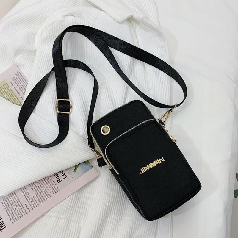 

Повседневные оксфордские сумки на плечо для женщин, водонепроницаемый кошелек для телефона, нейлоновая мини-сумка через плечо 17*12*5cm чёрный