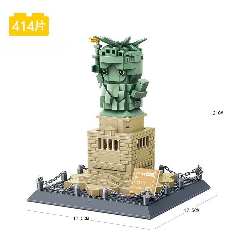 Three-Dimensional Model Q-Version Goddess Small Particle Assembly Building Block Desktop Ornament Educational Toy Children Gift