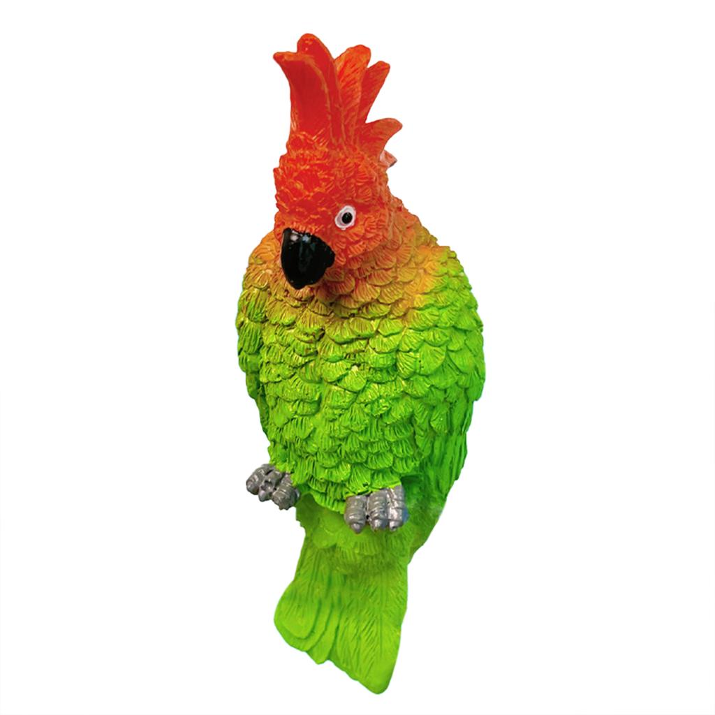 Parrot Figurines Aquarium Ornaments Fun Simulation Parrot DIY Landscaping Decorations Fish Tank Accessories