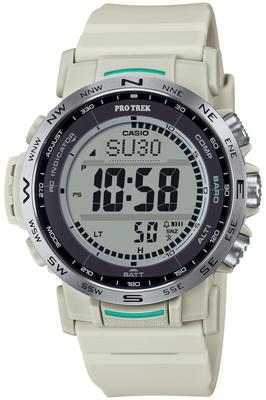 Casio Pro Trek Hodinky Solární Vyrobeno z biomasy Béžové Pánské PRW-35-7JF, Rádiem řízené hodinky, Plast,