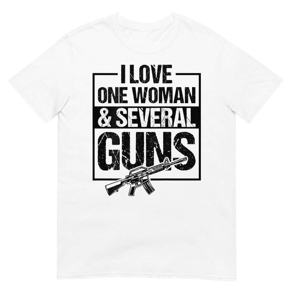 I Love One Unisex And Several Guns Funny Gun Owner Unisex Tshirt
