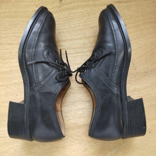 70s 80s Vintage GALLUS Made in West Germany Since 1880 Leather U Tip Shoes Black Size 7 25.5(USED)