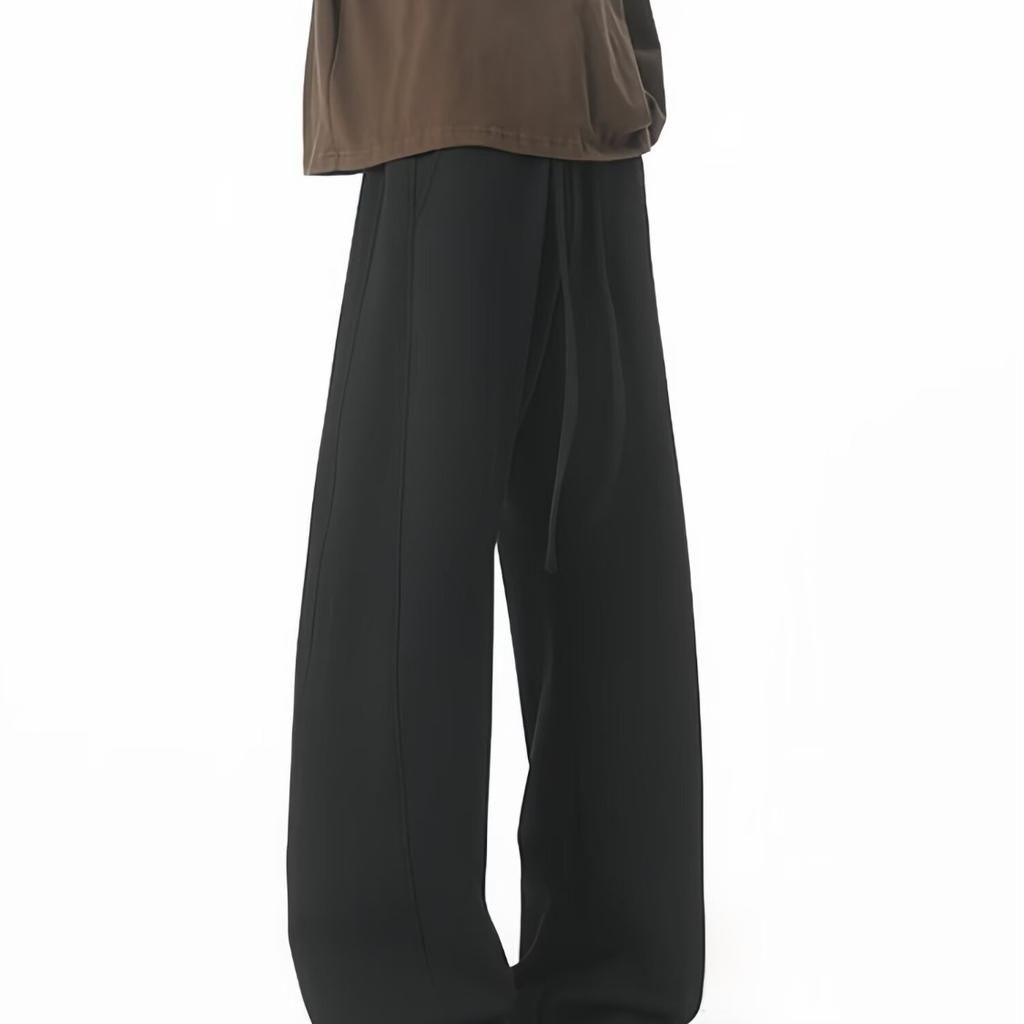 Solid Color Straight-leg Sweatpants Men's Thin Trendy New Loose and Lazy Versatile Casual Simple and Comfortable Trousers