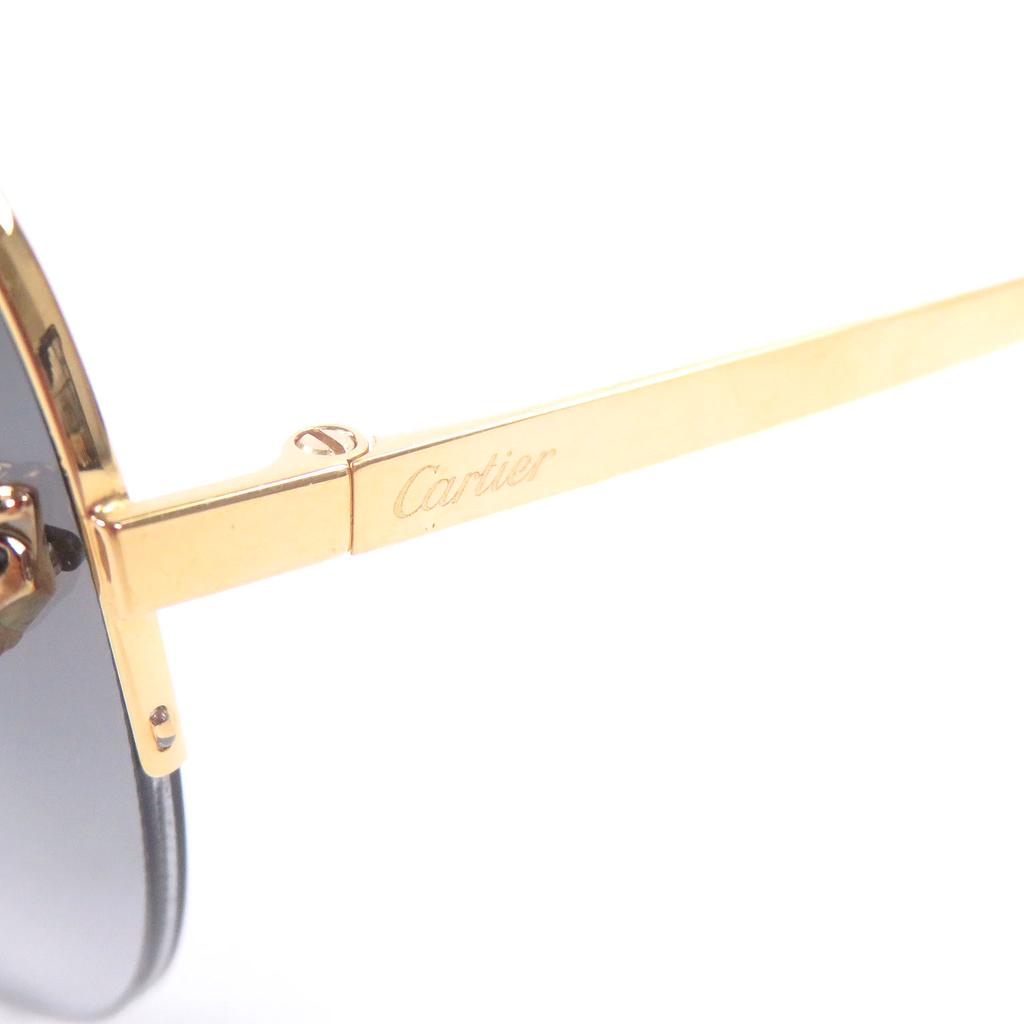 Great Cartier Sunglasses PANTHERE De Cartier Teardrop Aviator Gold Mens Used