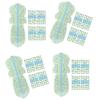 Set mit 4 wasserdichten Schwimm-Binden für Teenager während der Periode, mit PU-Membran-Technologie, für Bade-Sport, transparente Farbe
