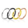 2pcs Classic Simple Glossy 8-20mm Circle Hoop Earrings For Women  Gold and Silver Two-color Stainless Steel Unisex Jewelry Gift